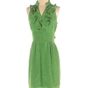 Sleeveless ruffle dot dress